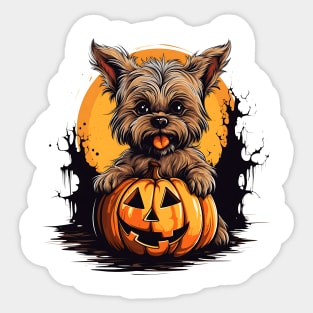 Halloween Yorkshire Terrier Dog #2 Sticker